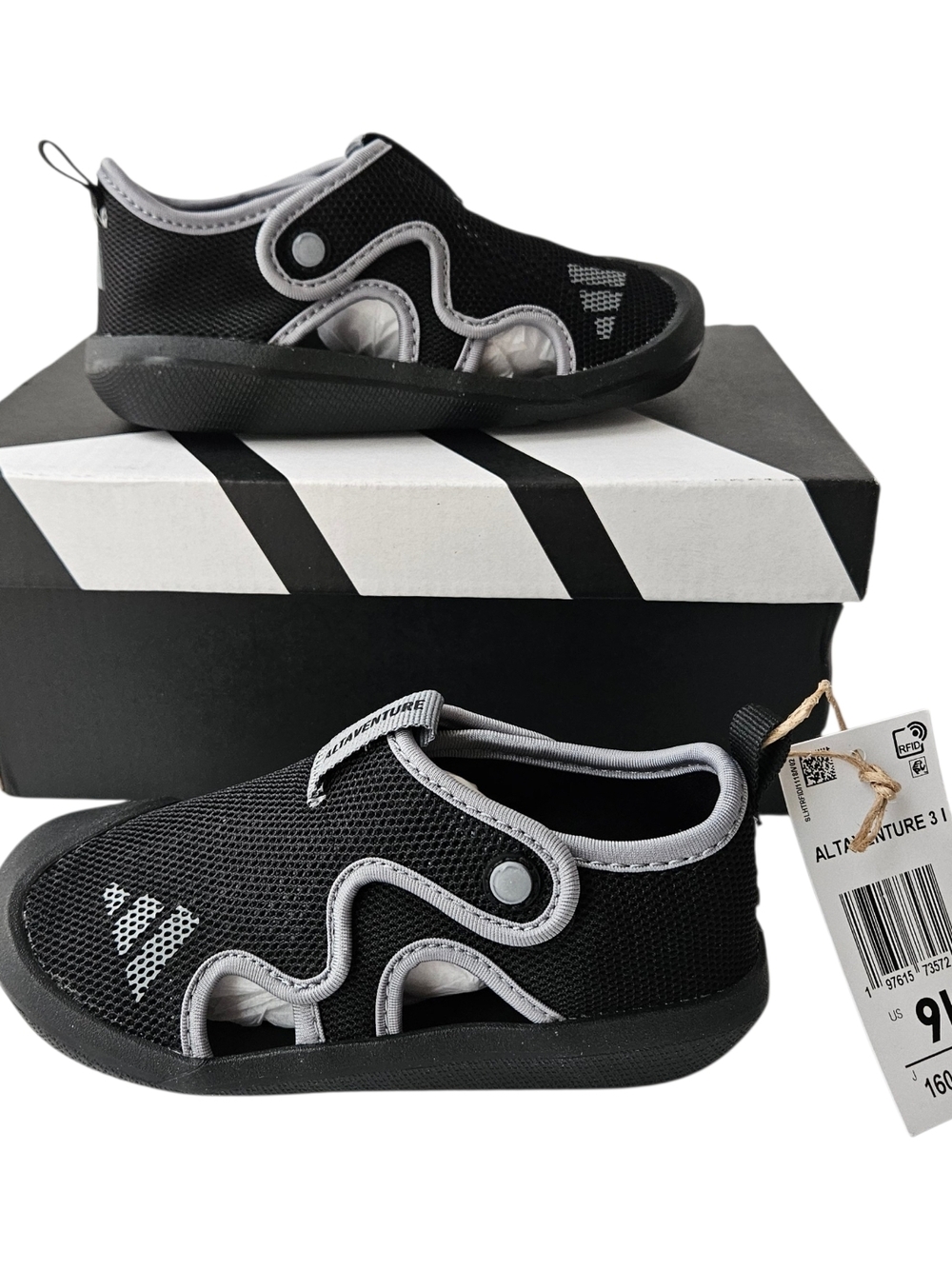 Adidas Altaventure 3 Water Shoes Kids Size 9 Black Outdoor Activewear Beach